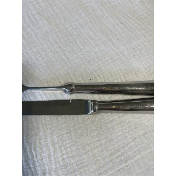 Korean MID-CENTURY-MODERN STYLE 18/8 Stainless Steel Carving Knife And Meat Fork - Picture 5 of 8